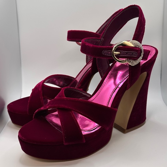 Vince Camuto Burgundy Velvet Heels - Picture 6 of 10